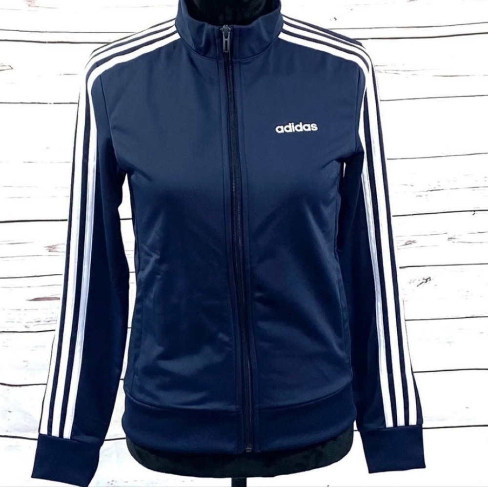 Adidas Essential Navy Tricot Track Jacket